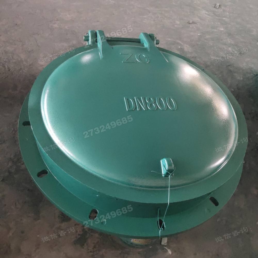 锡山DN800绿色玻璃钢拍门