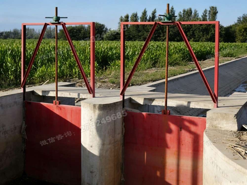 合阳县玉米地双门铸铁闸门