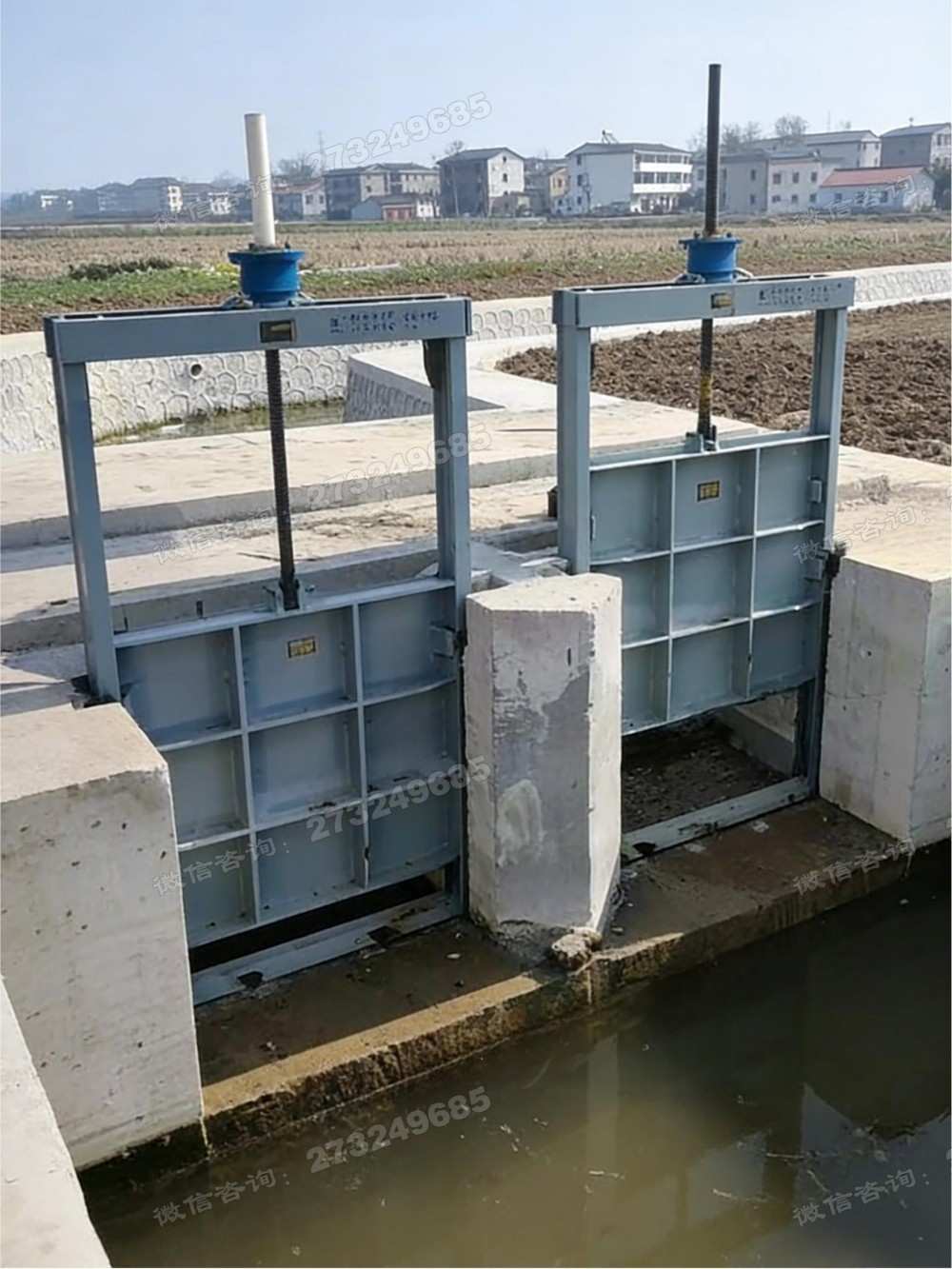 桂林双列钢制渠道闸门