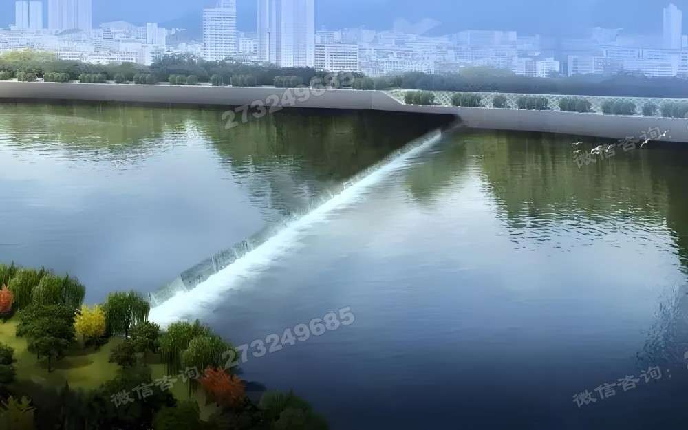 满城城市天际线液压钢坝